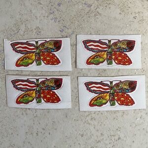 Set of 4 7 Up ‘Butterfly’ stickers